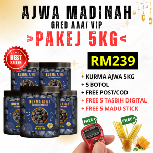 5KG KURMA AJWA MADINAH (5 BOTOL)- RM239