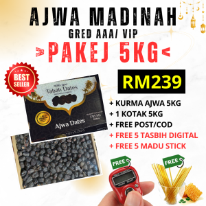 5KG KURMA AJWA MADINAH (1 KOTAK) - RM239